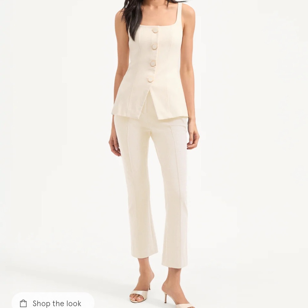NWT- Veronica Beard Kimra Pant - Elegant Cream Women's Pant